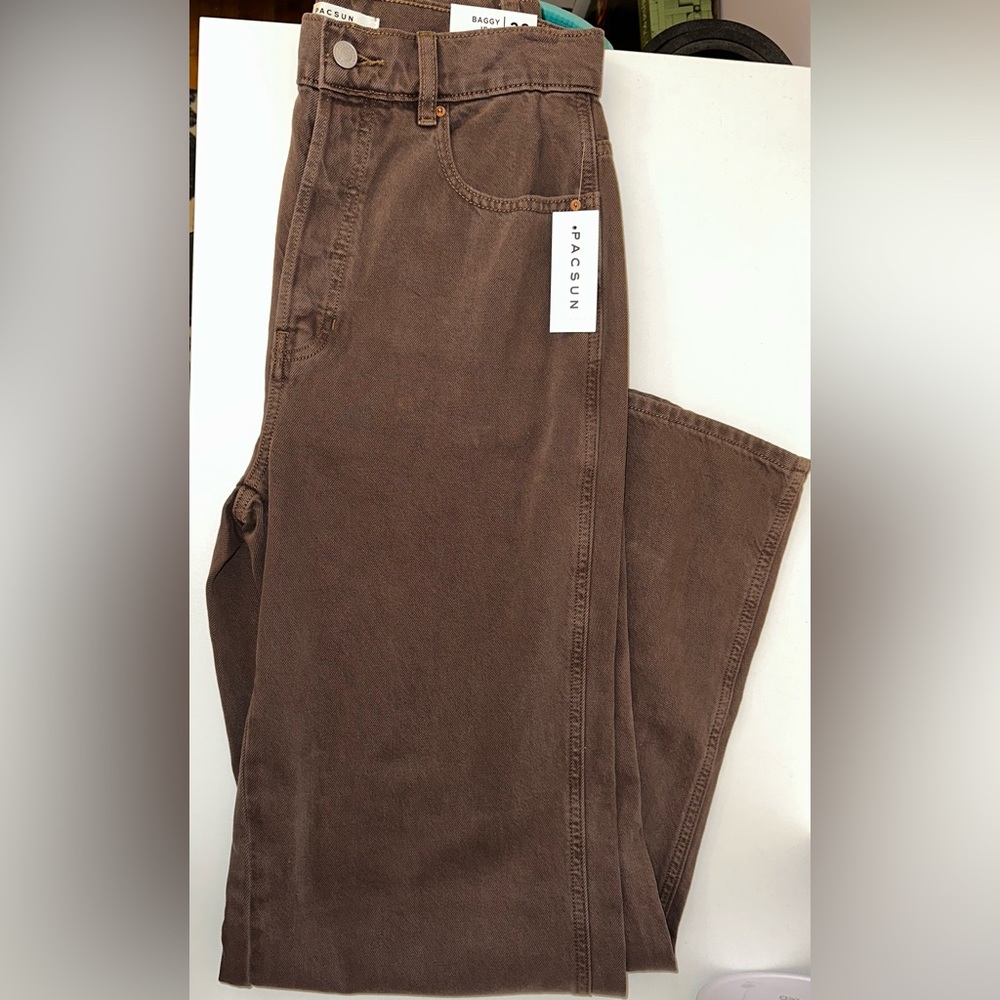 Pacsun brown baggy jean NWT